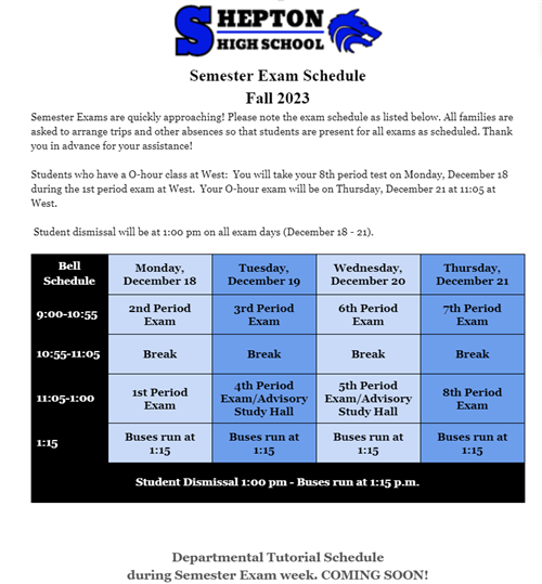 Exam Schedule
